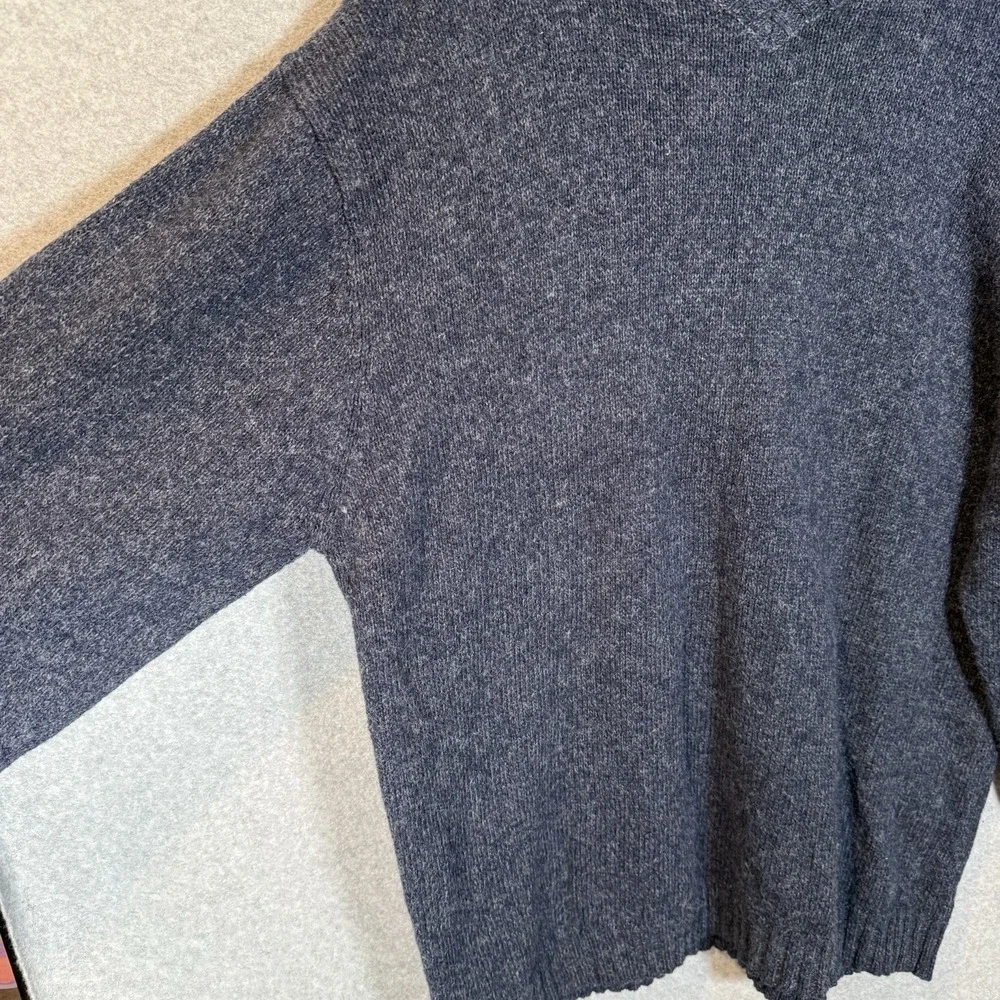 Vintage‎ Cherokee Wool Sweater Mens XXL Navy Blue V Neck
